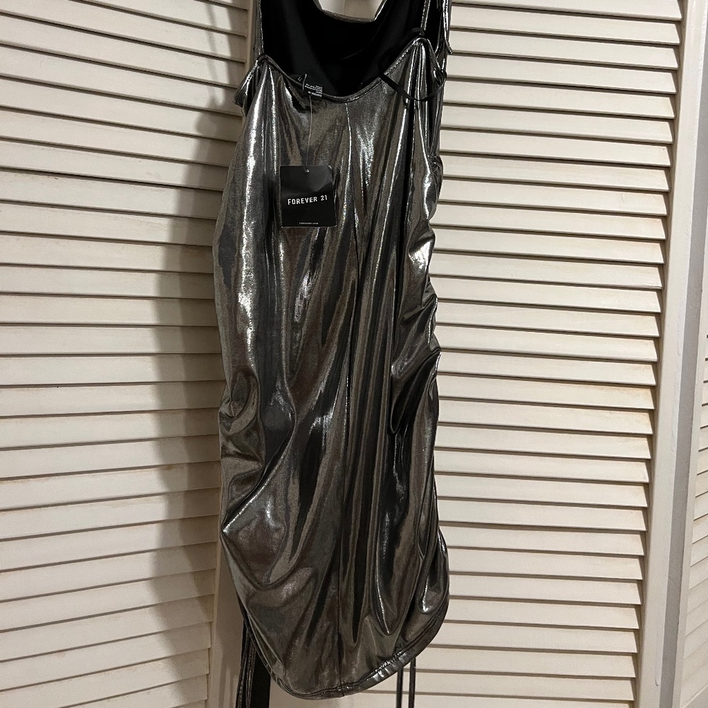 Metallic mini dress